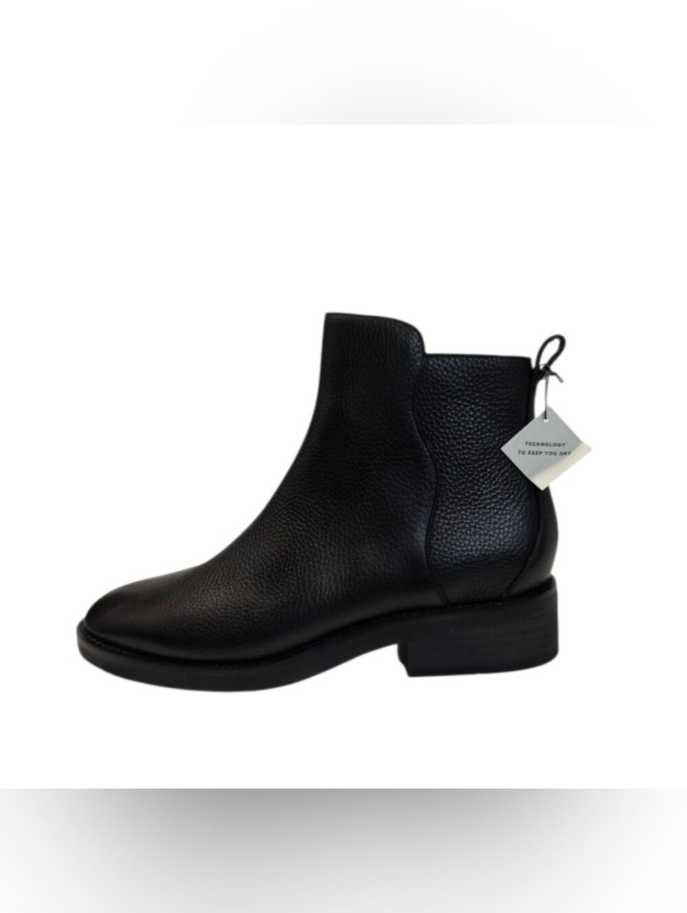 New Womens Cole Haan River Black Leather Ankle Chelsea Boots Booties Size 7 B